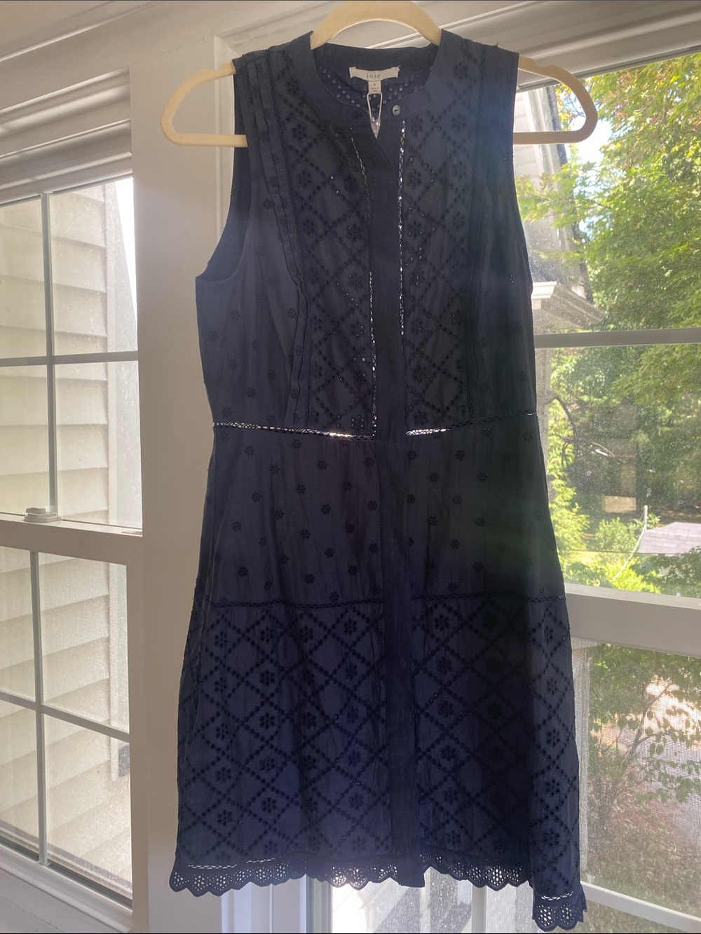 Joie eyelet dress NWT 6 midnight